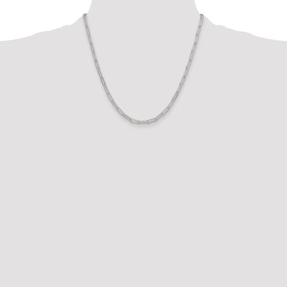 Sterling Silver Polished 3.5mm Paperclip Chain