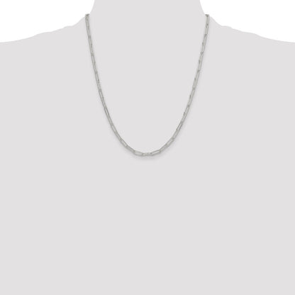 Sterling Silver Polished 3.5mm Paperclip Chain
