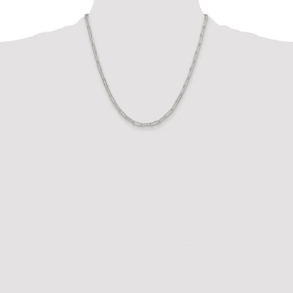Sterling Silver Rhodium-plated Polished 3.5mm Paperclip Chain