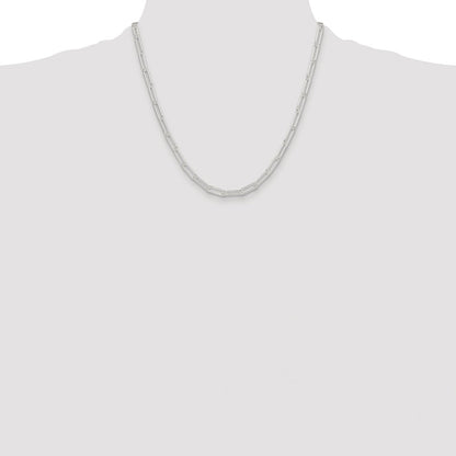 Sterling Silver Rhodium-plated Polished 4.5mm Paperclip Chain
