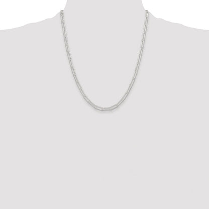 Sterling Silver Rhodium-plated Polished 4.5mm Paperclip Chain