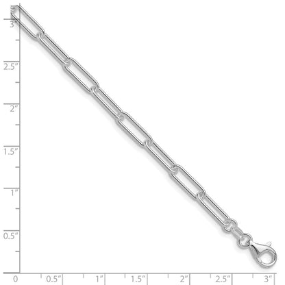 Sterling Silver Rhodium-plated Polished 4.5mm Paperclip Chain