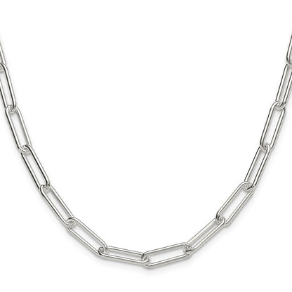 Sterling Silver Polished 5.5mm Paperclip Chain
