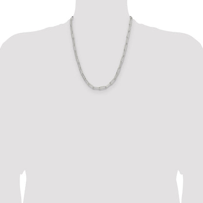 Sterling Silver Polished 5.5mm Paperclip Chain