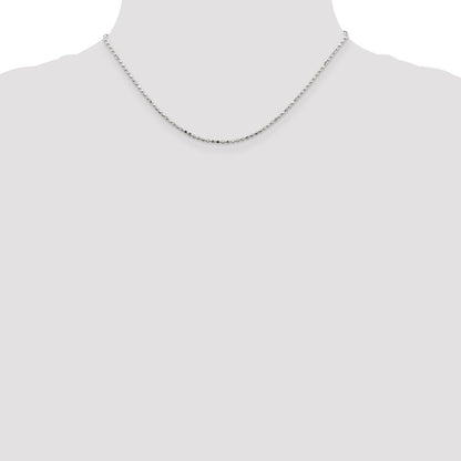 Sterling Silver 1.5mm Fancy Beaded Chain