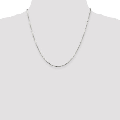 Sterling Silver 1.5mm Fancy Beaded Chain