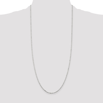 Sterling Silver 1.5mm Fancy Beaded Chain