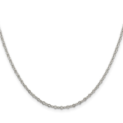 Sterling Silver 2.25mm Fancy Navette Link Chain