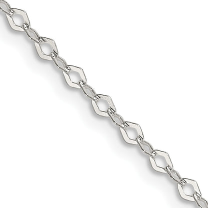Sterling Silver 2.25mm Fancy Navette Link Chain