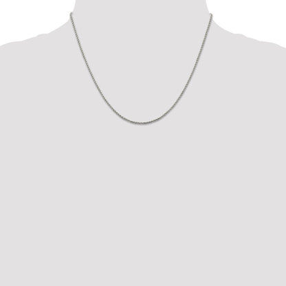 Sterling Silver 1.25mm Twisted Box Chain