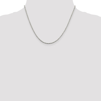Sterling Silver 1.75mm Twisted Box Chain