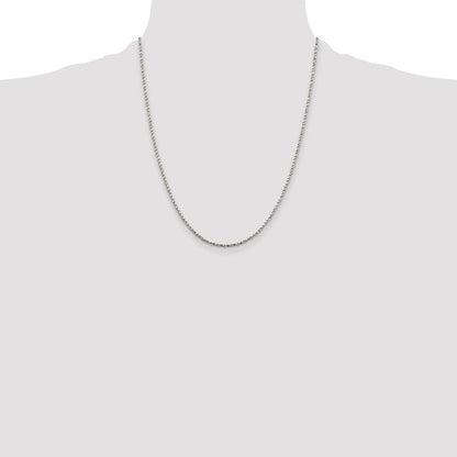Sterling Silver 1.75mm Twisted Box Chain