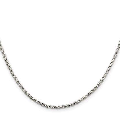 Sterling Silver 2.25mm Twisted Box Chain