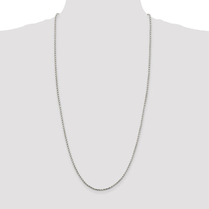 Sterling Silver 2.25mm Twisted Box Chain