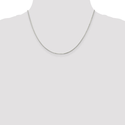 Sterling Silver 1.2mm 8 Sided Mirror Box Chain