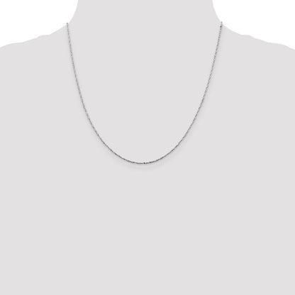 Sterling Silver 1mm Twisted Serpentine Chain