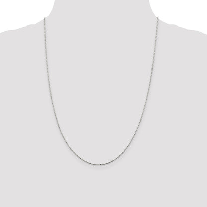 Sterling Silver 1mm Twisted Serpentine Chain