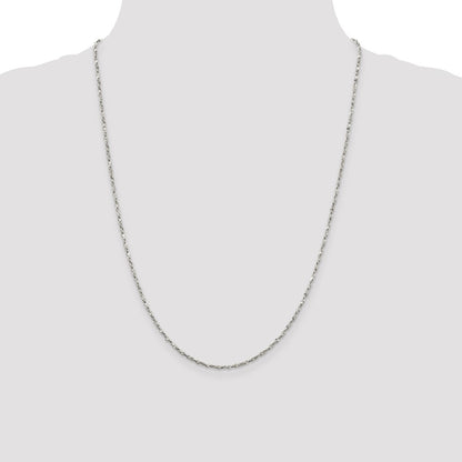 Sterling Silver 1.8mm Twisted Serpentine Chain