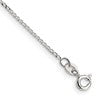 Sterling Silver 1mm Open Elongated Link Curb Chain Anklet
