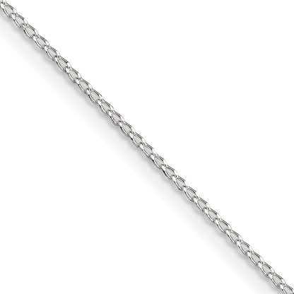 Sterling Silver 1mm Open Elongated Link Curb Chain