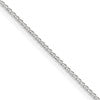 Sterling Silver 1mm Open Elongated Link Curb Chain