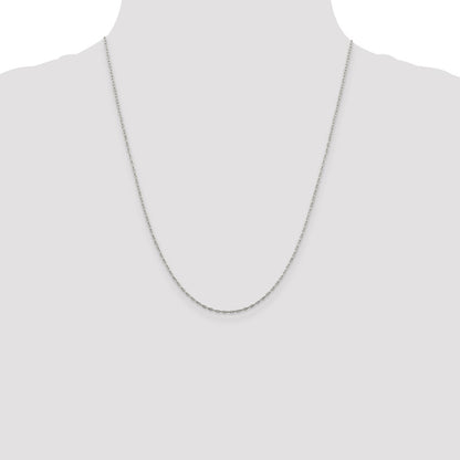 Sterling Silver 1.4mm Flat Oval Cable Chain w/4in ext.