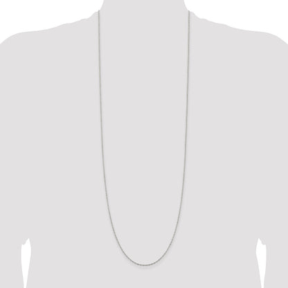Sterling Silver 1.4mm Flat Oval Cable Chain