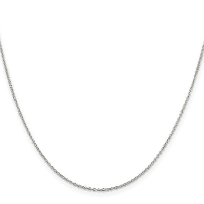 Sterling Silver 1.10mm Forzantine Cable Chain w/4in ext.