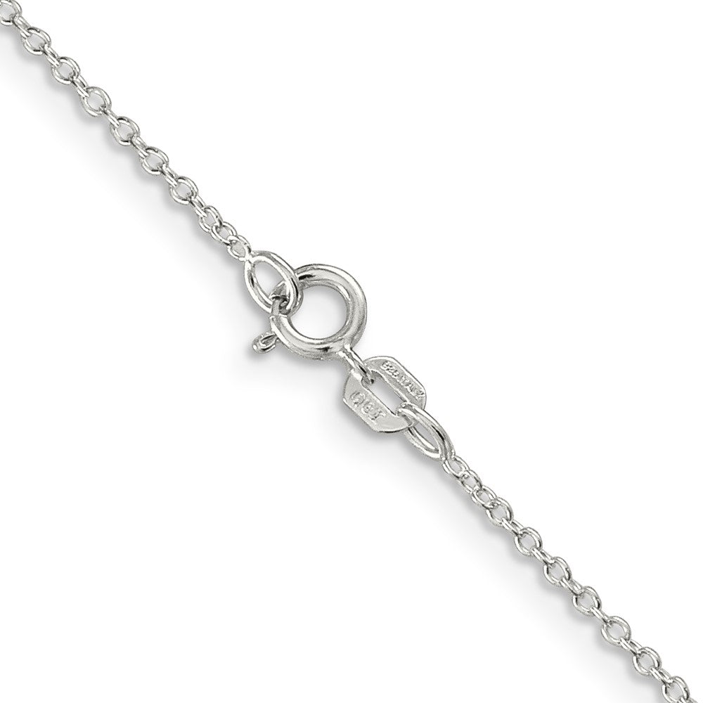 Sterling Silver Rhodium-plated 1.1mm Forzantine Cable Chain
