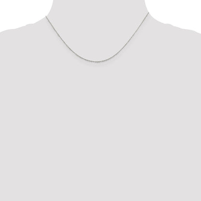 Sterling Silver Rhodium-plated 1.1mm Forzantine Cable Chain