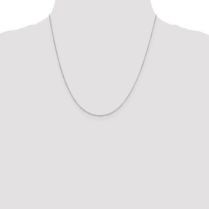 Sterling Silver Rhodium-plated 1.1mm Forzantine Cable Chain