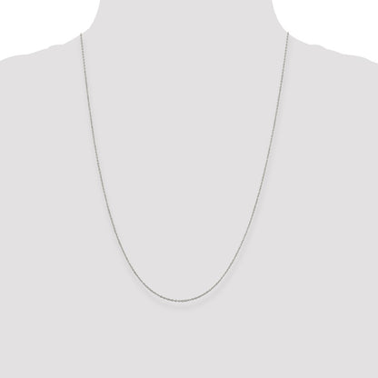 Sterling Silver Rhodium-plated 1.1mm Forzantine Cable Chain