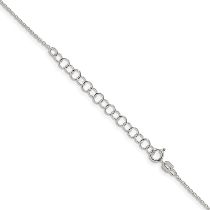 Sterling Silver 1.30mm Forzantine Cable Chain w/2in ext.