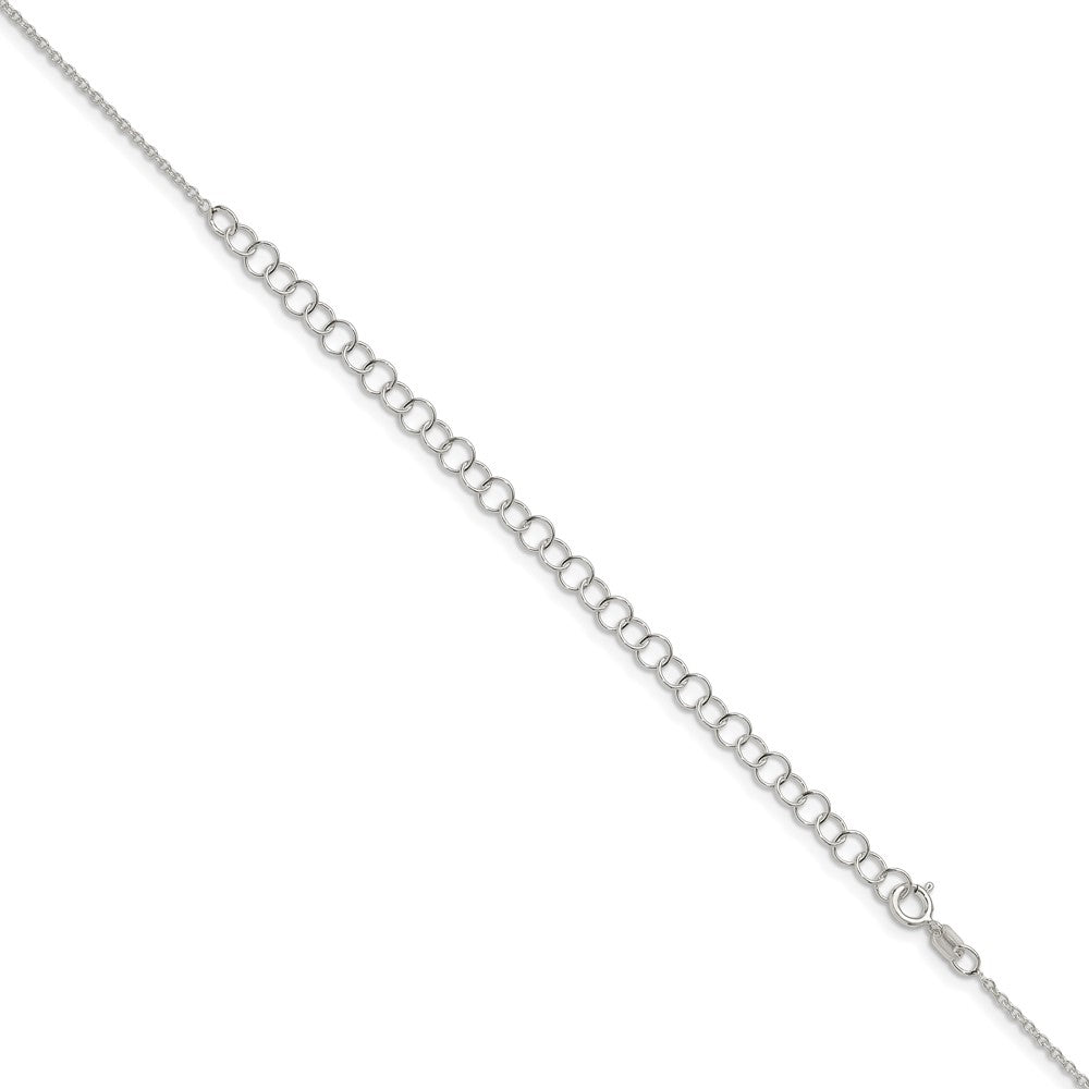 Sterling Silver 1.30mm Forzantine Cable Chain w/4in ext.