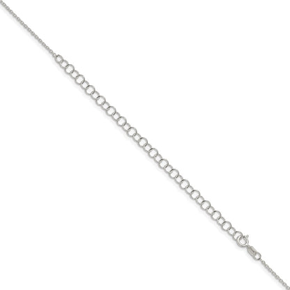 Sterling Silver 1.30mm Forzantine Cable Chain w/4in ext.