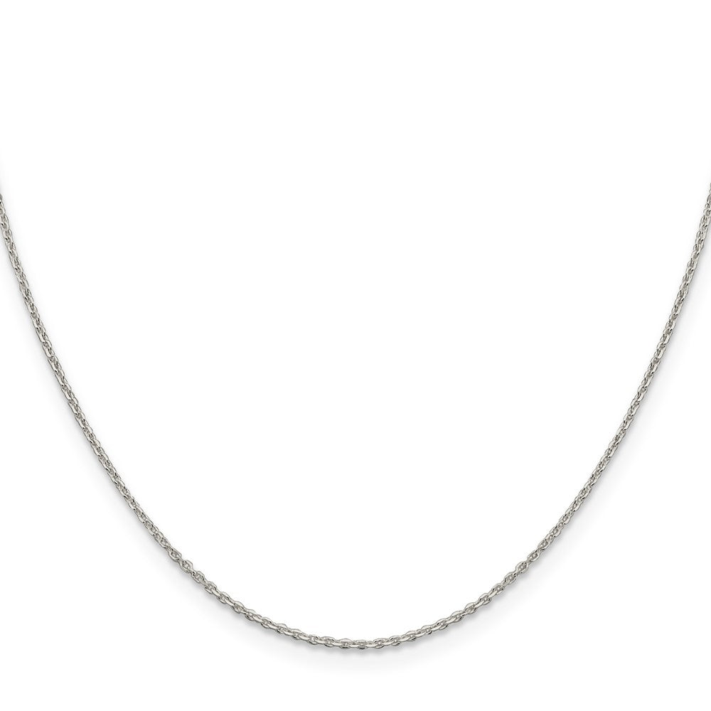 Sterling Silver 1.25mm Diamond-cut Forzantine Cable Chain w/4in ext.