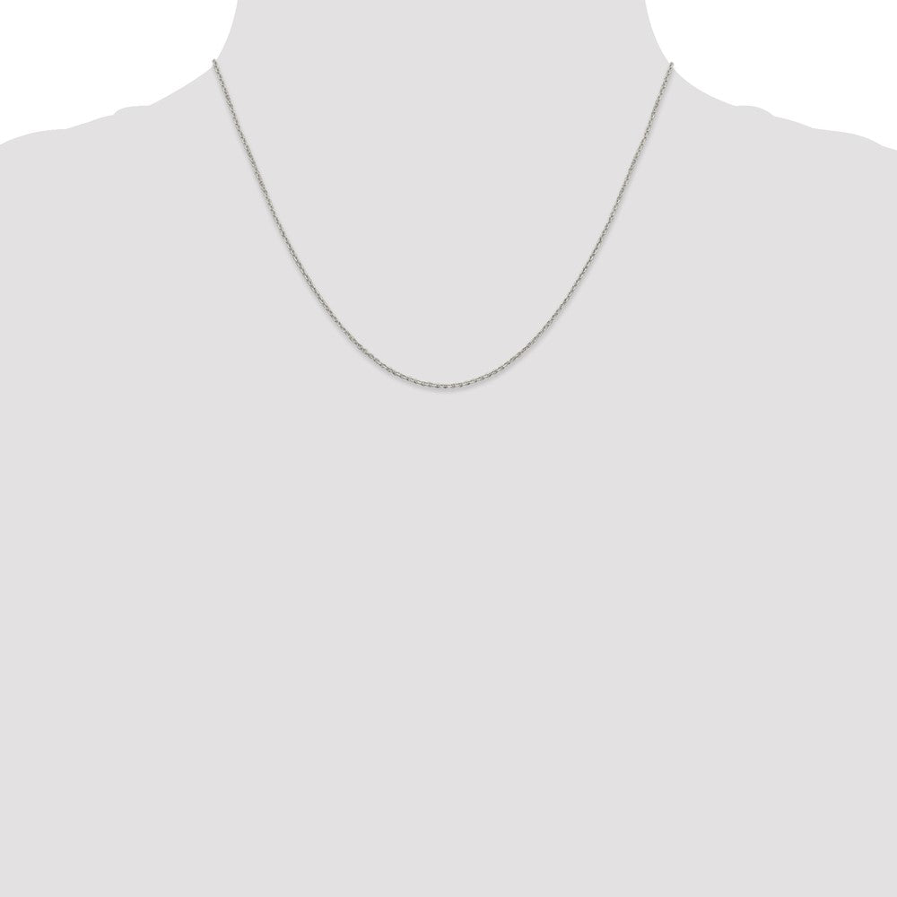 Sterling Silver 1.25mm Diamond-cut Forzantine Cable Chain