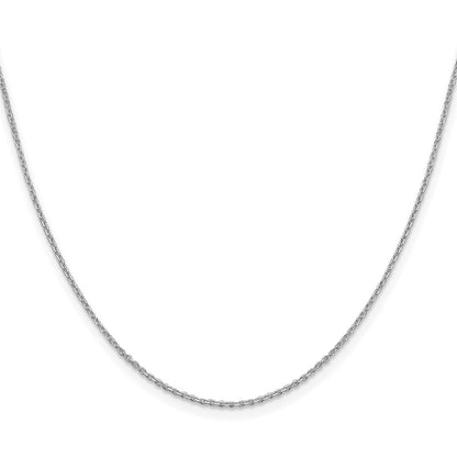 Sterling Silver Rhodium-plated 1.25mm Diamond-cut Forzantine Cable Chain