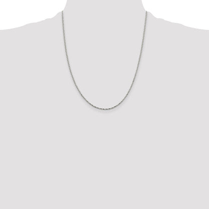 Sterling Silver 1.35mm Twisted Box Chain