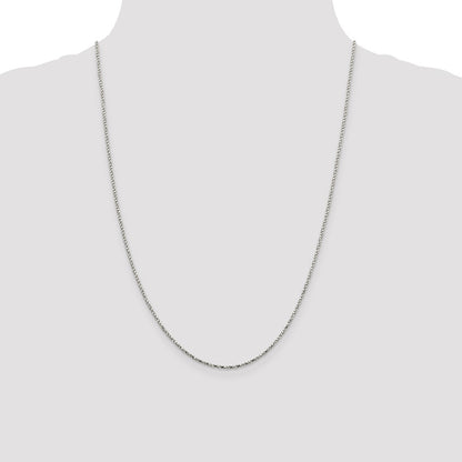 Sterling Silver 1.35mm Twisted Box Chain