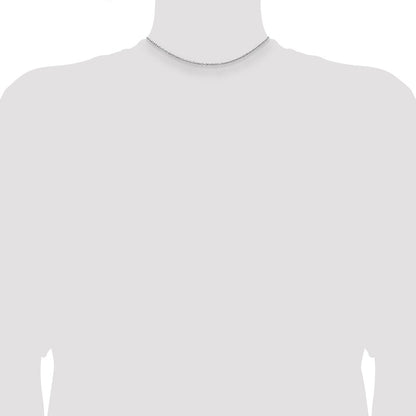Sterling Silver 1mm Rhodium-plated Cable Chain
