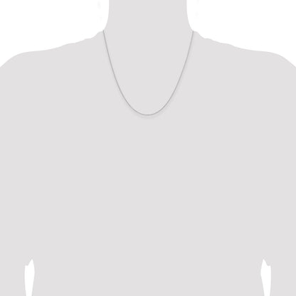 Sterling Silver 1mm Rhodium-plated Cable Chain