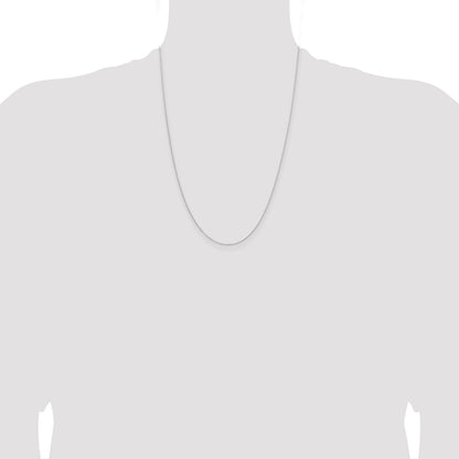 Sterling Silver 1mm Rhodium-plated Cable Chain