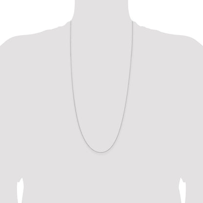 Sterling Silver 1mm Rhodium-plated Cable Chain