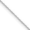 Sterling Silver 1mm Rhodium-plated Cable Chain