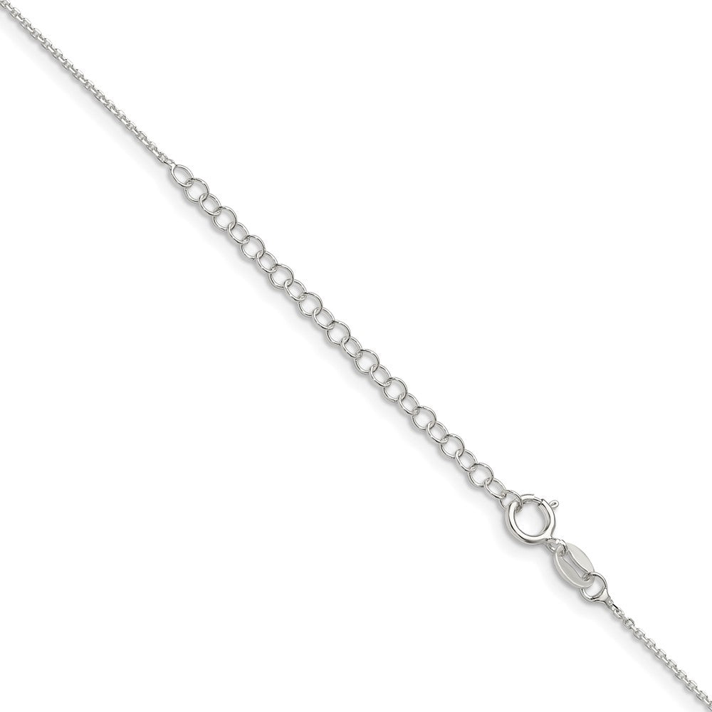 Sterling Silver 1mm 8 Sided D/C Cable Chain w/2in ext.