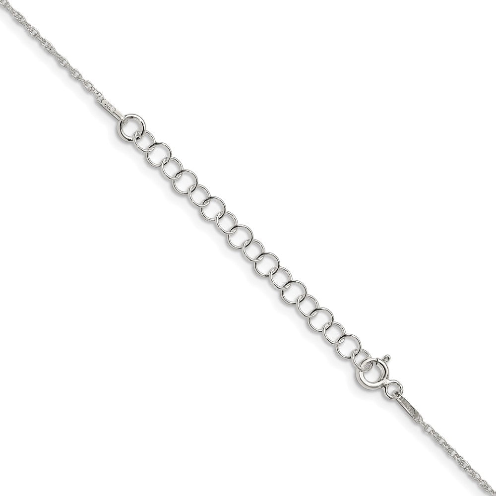 Sterling Silver 1.25mm Loose Rope Chain w/2in ext.