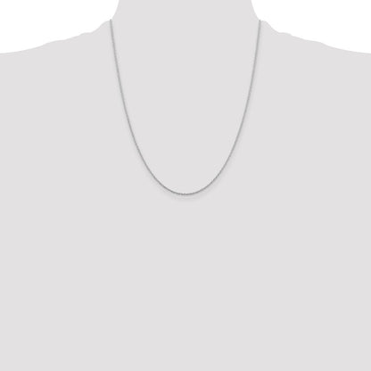Sterling Silver Rhodium-plated 1.25mm Loose Rope Chain