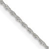 Sterling Silver 1.25mm Loose Rope Chain w/4in ext.
