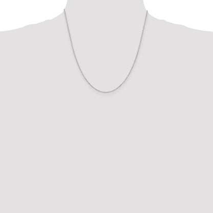 Sterling Silver 1mm Diamond-cut Long Link Cable Chain